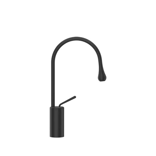 Gessi Goccia Смеситель для раковины на 1 отверстие, высокий, излив 174мм R=90, черный