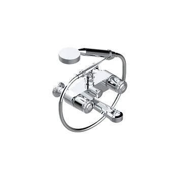 THG CORVAIR FIOR DI BOSCO Смеситель для ванны настенный, с ручным душем и шлангом 1500 мм., цвет: хром