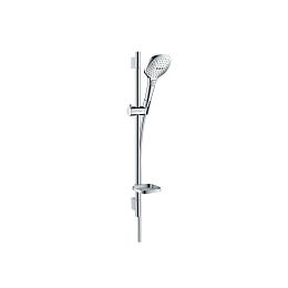 Душевой набор Hansgrohe Raindance Select E: штанга 65см., ручной душ 120, 3jet (Rain, RainAir, WhirlAir), EcoSmart, мыльница, шланг, цвет: хром купить в Москве: интернет-магазин StudioArdo