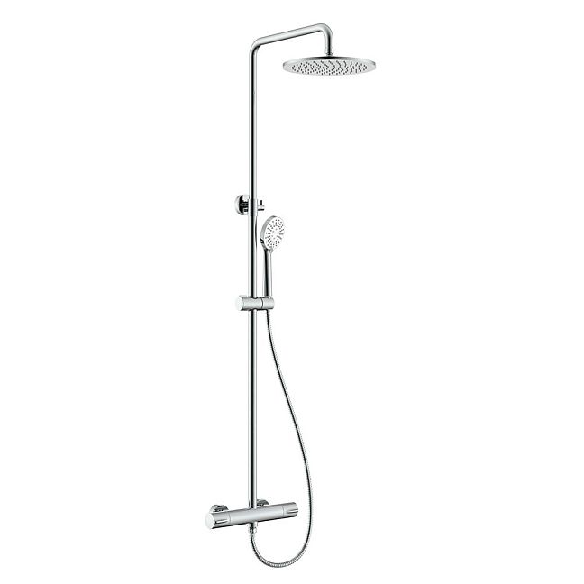 Nemo NM-9011CR Душевая колонна термостатическая с ручным (ABS) и верхним душем (25 см) и шлангом 1,5