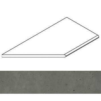 Italon Бордюр из керамогранита Avantgarde Black Bordo 30x120 Round Sx