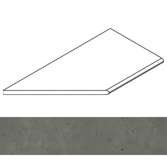 Italon Бордюр из керамогранита Avantgarde Black Bordo 30x120 Round Sx