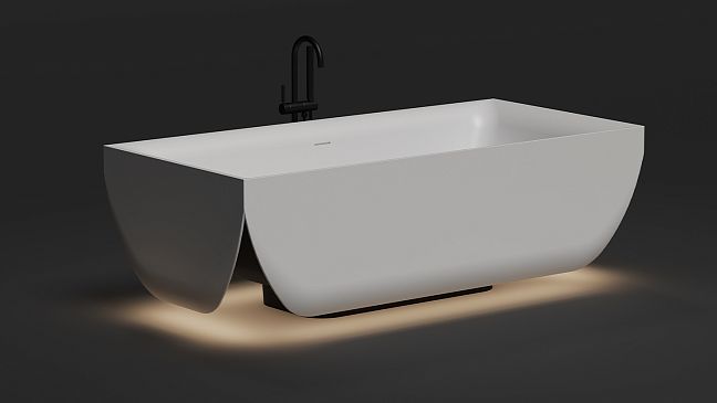 Ванна Salini Aria S-Stone 1900x900x600мм, белый,  (возможность покраски по RAL)