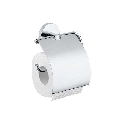 Держатель туалетной бумаги Hansgrohe Logis с крышкой, подвесной, цвет: хром