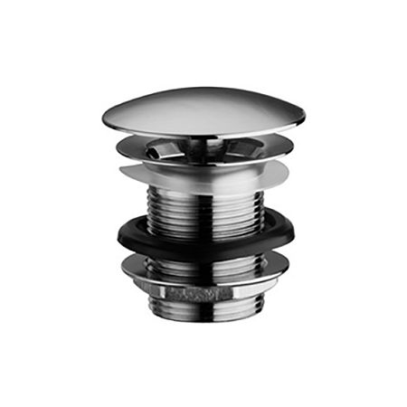 Донный клапан для раковин без перелива стандартный с керамической крышкой и корпусом из латуни белый матовый (PVC09)