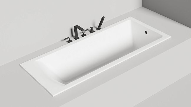 Ванна встраиваемая Cascata KIT 170x70, матовая,покраска по RAL полностью