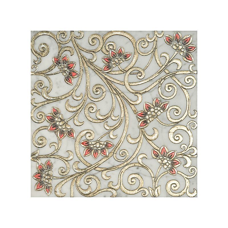 Мраморная плитка Akros Decorative Art Alfa Ceti T Bianco Carrara Silver 30,5x30,5 купить в Москве: интернет-магазин StudioArdo