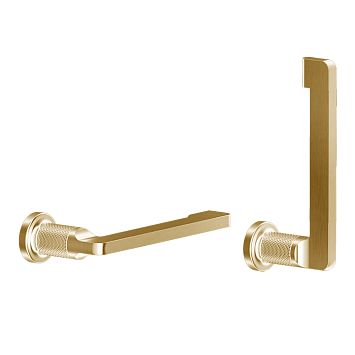 Gessi Inciso Держатель для туалетной бумаги вертикальный или горизонтальный, золото