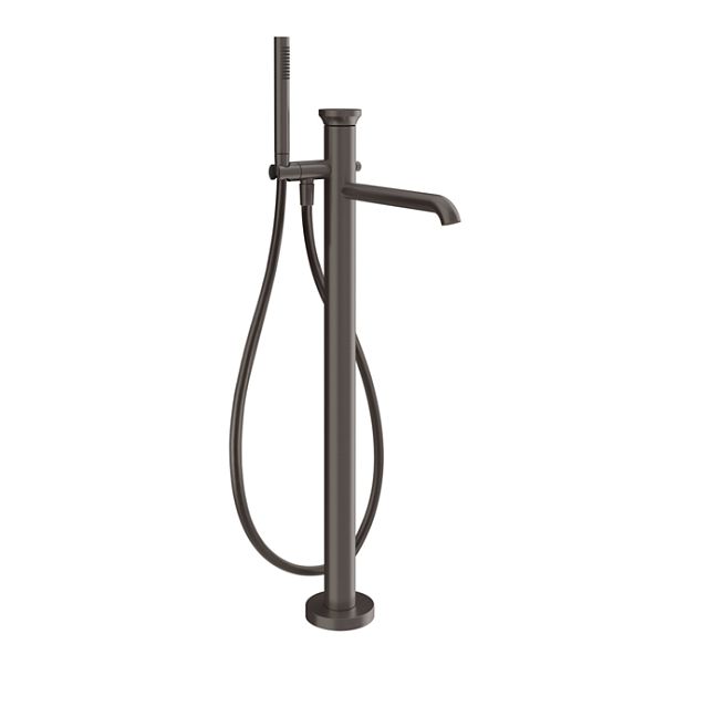 Gessi Origini Смеситель наполньный для ванны, с ручной лейкой, в комплекте вставка., Black Metal Brushed PVD