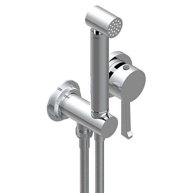 THG Hamptons Гигиенический душ со смесителем, держателем с подводом воды и шлангом 150см., цвет: хром