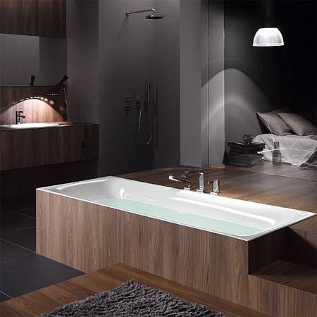 BETTE Lux Ванна с шумоизоляцией 190х90х45, с самоочищающимся покрытием Glaze Plus, цвет белый (для удлиненного слива-перелива)