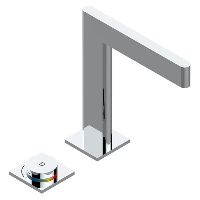 THG ICON-X METAL &Agravee; MANETTES Смеситель для раковины, 2 отв., электронный, с донным клапаном, цвет: хром