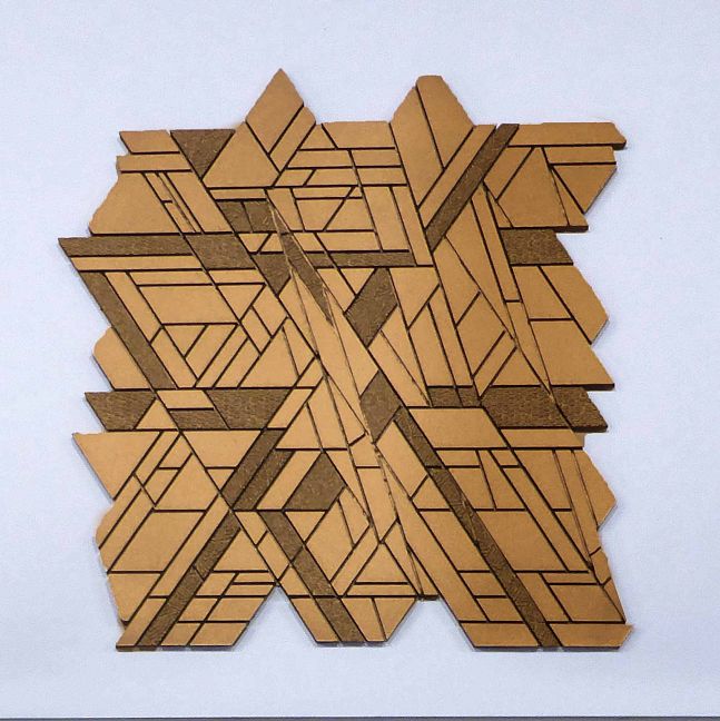 Микромозаика Sergio Savino Meteorite Decorato 25,3x26,7 Light Bronze