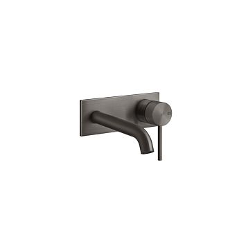 Gessi 316 Встраиваемый смеситель для раковины с изливом 146-116мм (внешняя часть), brushed black metal pvd