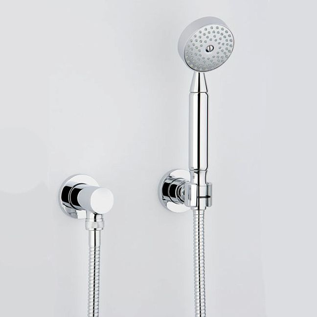 THG Mossi cristal clair Душевой комплект с ручным душем, шланг 1500 мм., держатель и подвод воды, цвет: хром