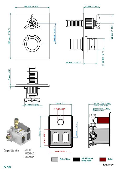 Ручки регулировки для термостата THG Hamptons с вентилем арт.5300AE