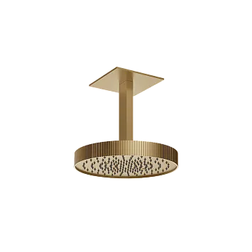 Gessi Incastri Верхний душ круглый d-300мм, с держателем L-230мм, монтаж на потолок, цвет 726 Warm Bronze Brushed PVD