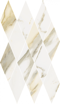 Italon Керамогранитная мозаика Stellaris Calacatta Gold Diamond 28x48x0,9 Матовая