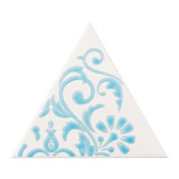 Керамическая плитка Petracers Triangolo Ricciolo Azzurro Su Bianco 17x17 купить в Москве: интернет-магазин StudioArdo