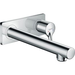 Смеситель для раковины Hansgrohe Talis S однорычажный, настенный, излив: 22,5см., внешняя часть, цвет: хром купить в Москве: интернет-магазин StudioArdo