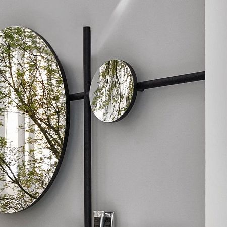 Cielo Siwa Зеркало косметическое круглое D-25 см, рама в черном цвете