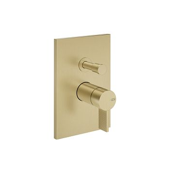 Gessi Inverso Diamantato Внешняя часть настенного смесителя на 2 выхода с перекл ванна/душ, Brass Brushed PVD