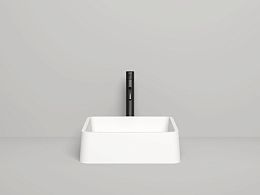 Salini Gloria Раковина накладная 302 41,5х41,5х12,5 с отверстием из материала S-Stone, цвет белый матовый купить в Москве: интернет-магазин StudioArdo