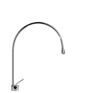 Gessi Goccia Смеситель для раковины на 1 отверстие, излив 387мм R=197, хром