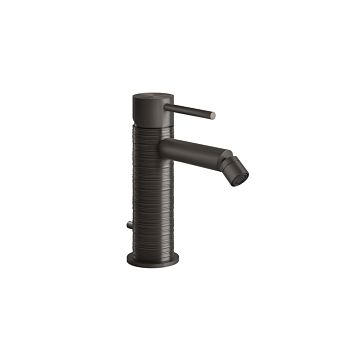 Gessi 316 Смеситель для биде на 1 отверстие, с донным клапаном, излив 118мм, brushed black metal pvd