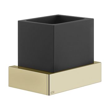 Gessi Rettangolo Стакан настенный черный, Brass Brushed PVD