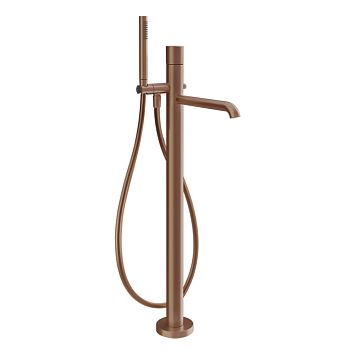 Gessi Habito Diamantato Смеситель для ванны напольный, однорычажный, Copper Brushed PVD