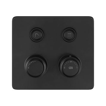 Gessi Hi-Fi Eclectic Смеситель для душа настенный встраиваемый, термостатический, с 2 запорными кнопками, Black XL