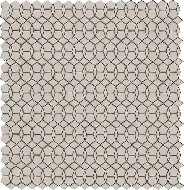 Микромозаика  Sergio Savino Pentagoni 30х30.8см, настенная, цвет: Carrara