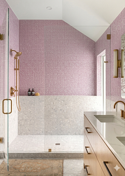 Trend Стеклянная мозаика с авантюрином 2x2 Brillante Opale 262 сетка 316х316