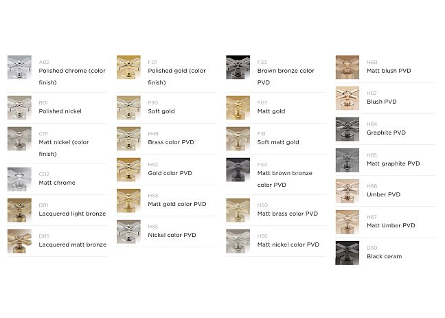 Внешняя часть с ручками THG Mille Nuits - Champagne crystal регулировки для арт. G00-A00-5540AE