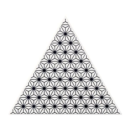 Керамическая плитка Petracers Triangolo Stella Nero Su Bianco 17x17