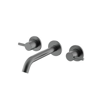 Nemo NM-2316BGM Смеситель встраиваемый для раковины с донным клапаном BRUSH GUN METAL