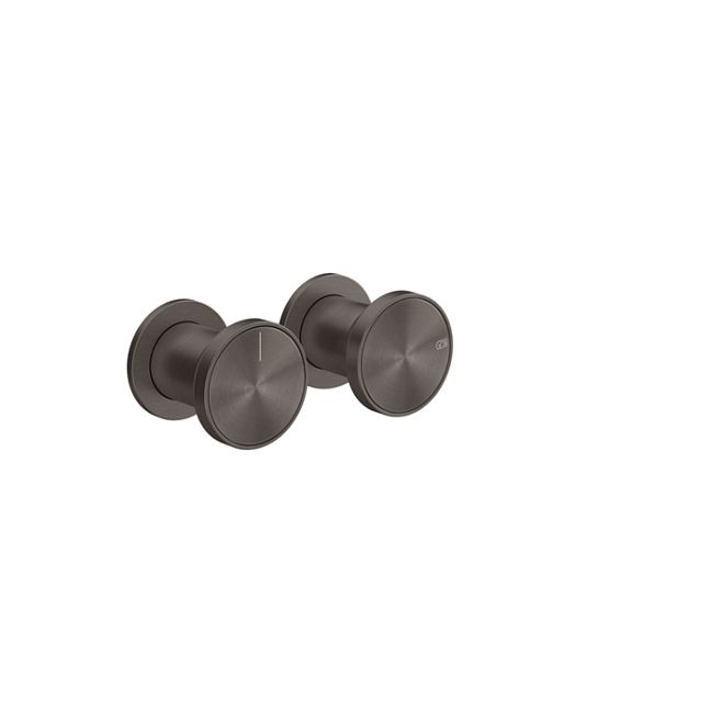 Gessi Origini Смеситель встраиваемый на 2 позиции,с отд вставкой., Black Metal Brushed PVD