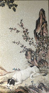 Панно ART NATURA Журавль и Гончая  140x280 см