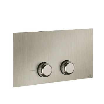 Gessi Venti20 Клавиша смыва для унитаза двойная, для инсталляций Viega, Finox Brushed Nickel