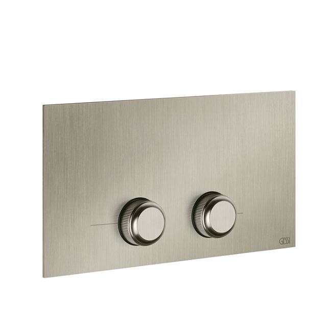 Gessi Venti20 Клавиша смыва для унитаза двойная, для инсталляций Viega, Finox Brushed Nickel
