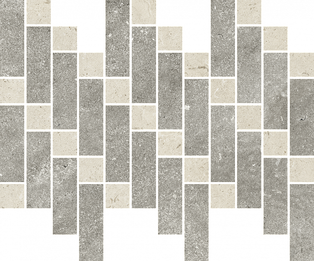 Italon Керамогранитная мозаика Aura Stone Grey Heritage 37,9x31,6x0,9 Матовая