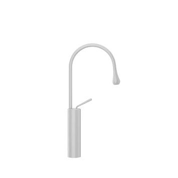 Gessi Goccia Смеситель для раковины на 1 отверстие, высокий, излив 174мм R=90, белый