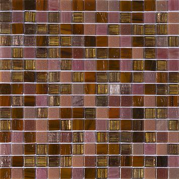 ART NATURA  Смесь из стеклянной мозаики Primavera 2x2 Жженая карамель матрица 322х322 на пленке