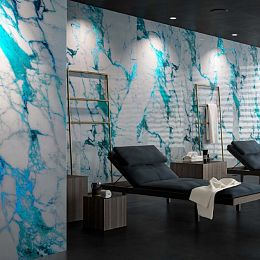 Стеклянная плитка Sicis Vetrite Electric Marble Cal Turchese 120x280 купить в Москве: интернет-магазин StudioArdo