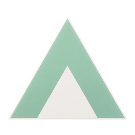 Керамическая плитка Petracers Triangolo Pinco Verde Su Bianco 17x17