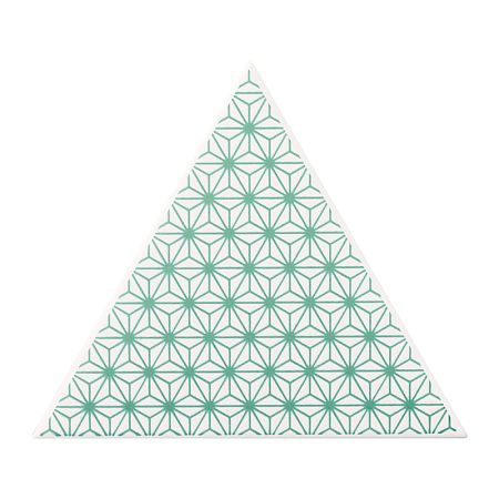 Керамическая плитка Petracers Triangolo Stella Verde Su Bianco 17x17