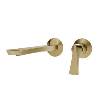 Gessi Ventaglio Внешняя часть настенного смесителя для раковины, Brass Brushed PVD