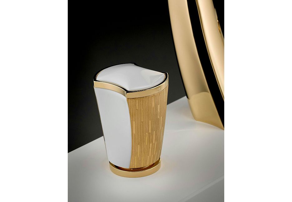 Смесители THG Infini white porcelain with gold decor