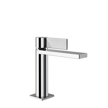 Gessi Inverso Rigato Смеситель для раковины с донным клапаном Stop Go и соединительными шлангами, хром